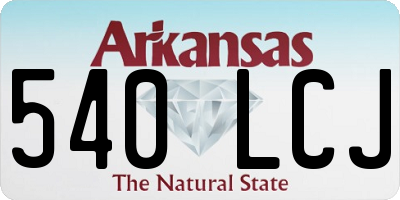 AR license plate 540LCJ