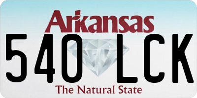 AR license plate 540LCK