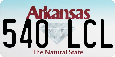 AR license plate 540LCL