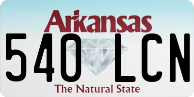 AR license plate 540LCN