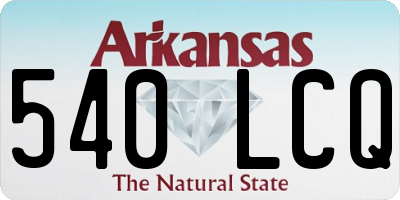 AR license plate 540LCQ