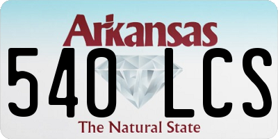 AR license plate 540LCS