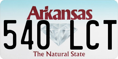 AR license plate 540LCT