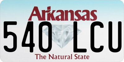 AR license plate 540LCU