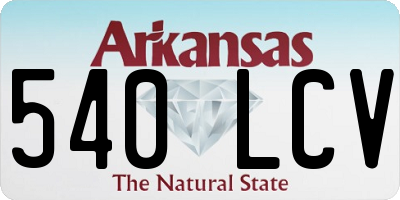 AR license plate 540LCV
