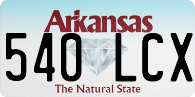 AR license plate 540LCX