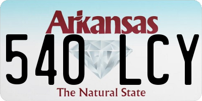 AR license plate 540LCY