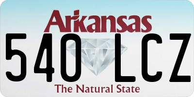 AR license plate 540LCZ