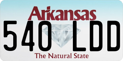 AR license plate 540LDD