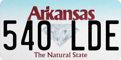 AR license plate 540LDE