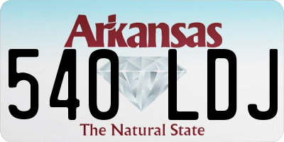 AR license plate 540LDJ