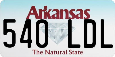 AR license plate 540LDL