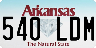 AR license plate 540LDM