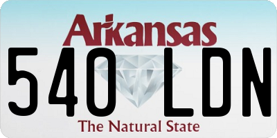 AR license plate 540LDN
