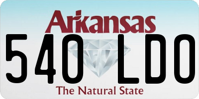 AR license plate 540LDO