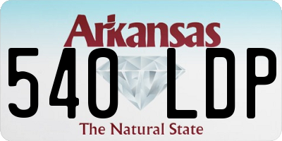 AR license plate 540LDP