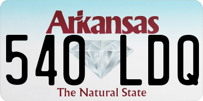 AR license plate 540LDQ
