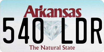 AR license plate 540LDR