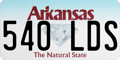 AR license plate 540LDS