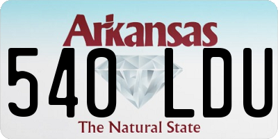AR license plate 540LDU