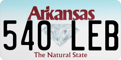 AR license plate 540LEB
