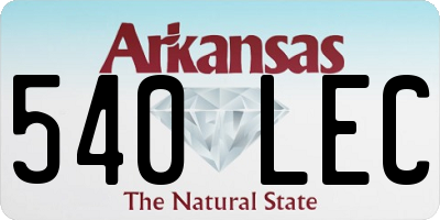 AR license plate 540LEC