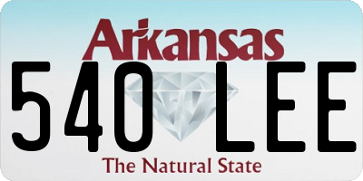 AR license plate 540LEE