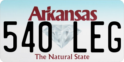 AR license plate 540LEG