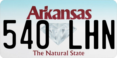 AR license plate 540LHN