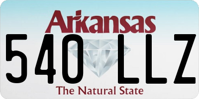 AR license plate 540LLZ