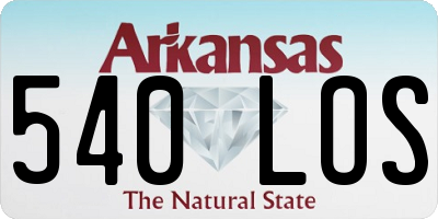 AR license plate 540LOS