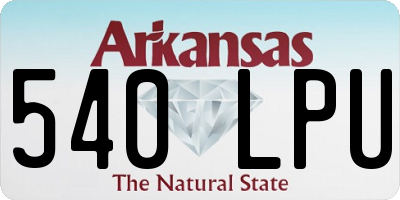 AR license plate 540LPU