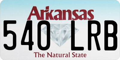AR license plate 540LRB