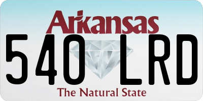 AR license plate 540LRD