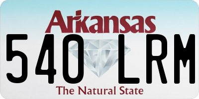 AR license plate 540LRM