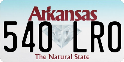 AR license plate 540LRO