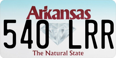 AR license plate 540LRR