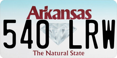 AR license plate 540LRW