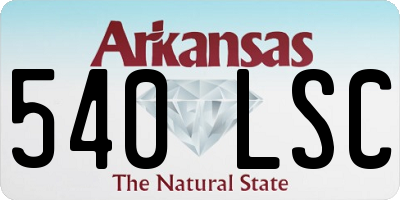 AR license plate 540LSC