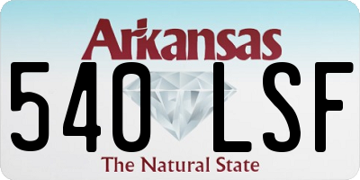 AR license plate 540LSF