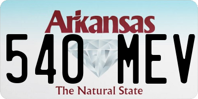 AR license plate 540MEV