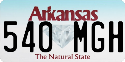 AR license plate 540MGH