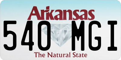 AR license plate 540MGI