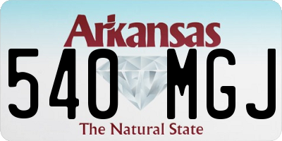 AR license plate 540MGJ