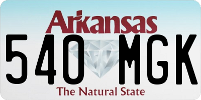 AR license plate 540MGK