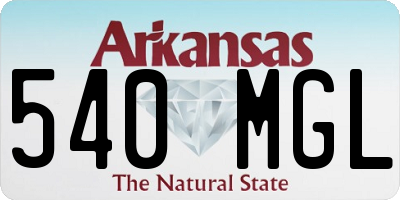 AR license plate 540MGL