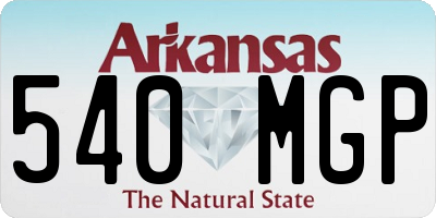 AR license plate 540MGP