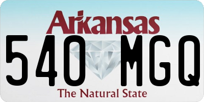 AR license plate 540MGQ