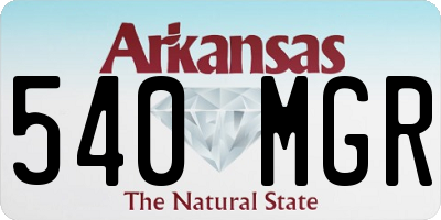 AR license plate 540MGR