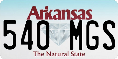 AR license plate 540MGS